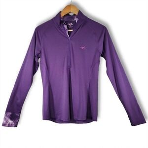 Ryka Odyssey Raglan Long Sleeve Quarter Zip Pullover Purple Size Small